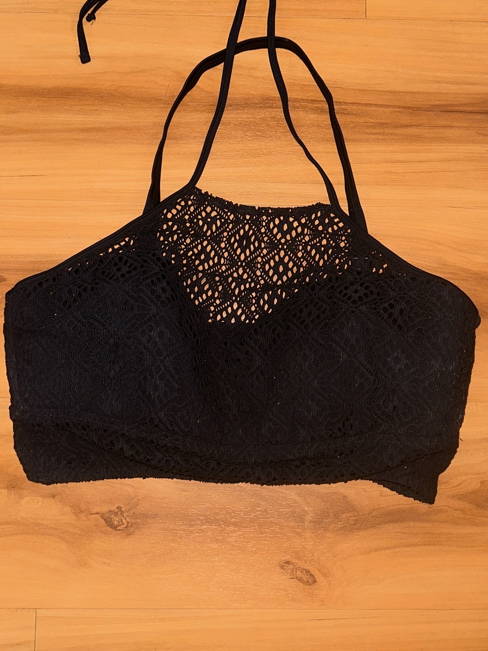 Black Lace Halter Top